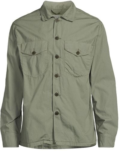 Hartford Men's Jame Overshirt Chest Pockets - Green