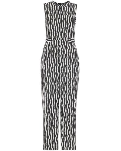 Whistles Josie Optical Rope-pattern Woven Jumpsuit - White