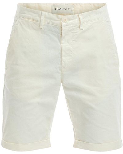 GANT Men's Slim Sunfaded Shorts - White