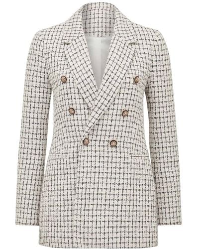 Forever New Women's Pearl Boucle Jacket - White