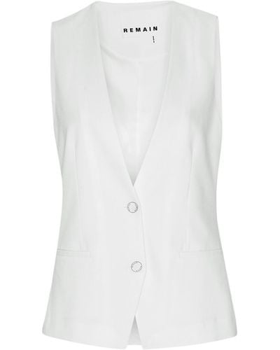 REMAIN Birger Christensen Women's Suiting Waistcoat - White