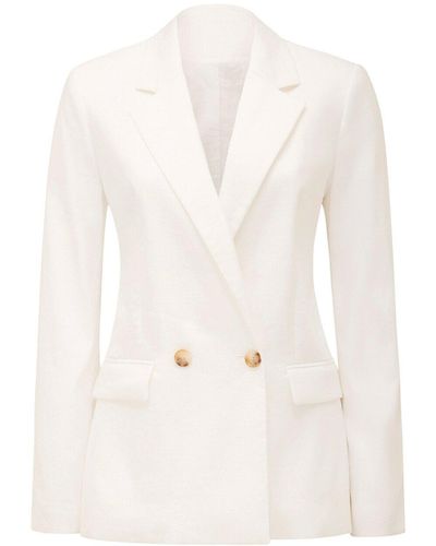 Forever New Women's Alex Double Breasted Blazer - White