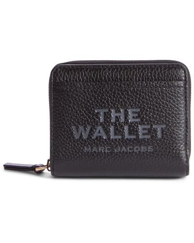 Marc Jacobs Women's The Leather Mini Compact Wallet - Black