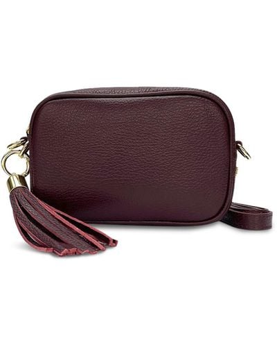 Apatchy London Women's The Mini Tassel Port Leather Phone Bag - Purple