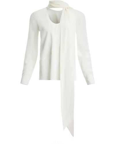 Helmut Lang Women's Scarf Blouse - White