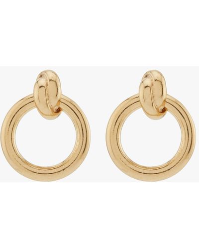 Tilly Sveaas Women's Double Link Stud Earrings - Metallic