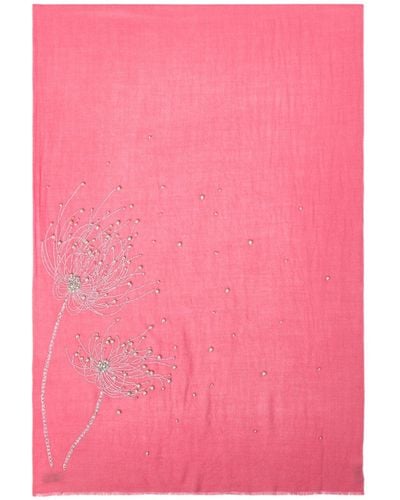 Janavi Women's Fireflies Merino Wool Scarf - Pink