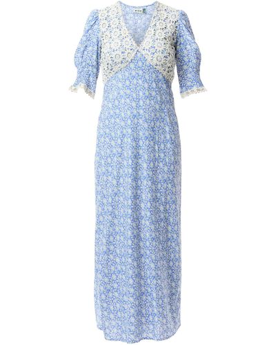RIXO London Women's Olga Midi Dress - Blue