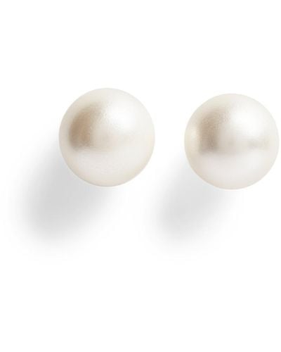 Vanessa Baroni Women's Dot Earring - White