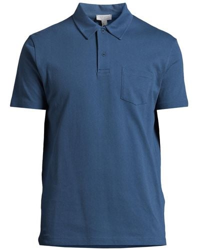 Sunspel Men's Riviera Polo Shirt - Blue