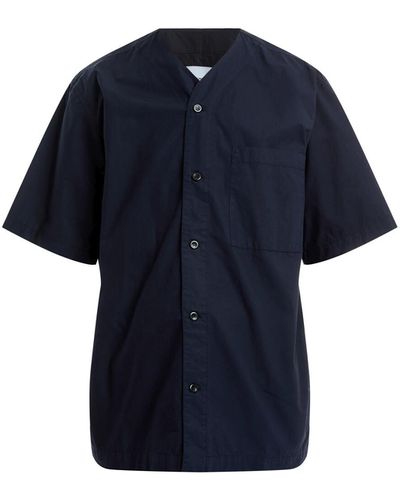 Norse Projects Men's Erwin Typewriter Short Sleeve Shirt - Blue