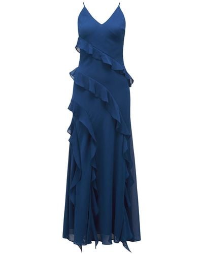 Forever New Women's Poppy Ruffle Gown - Blue