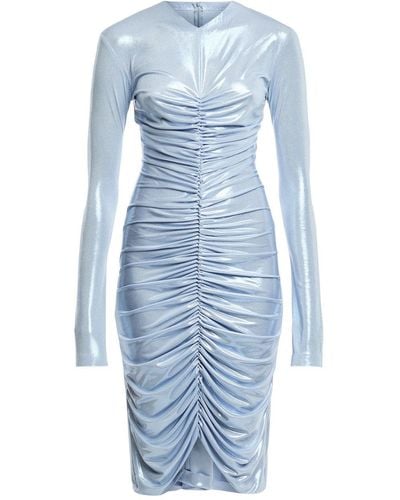Norma Kamali Women's V-neck Shirred Front Dress - Blue