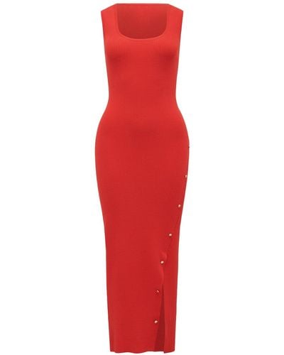 Forever New Women's Chelsea Hardware Detail Midi Dress - Red