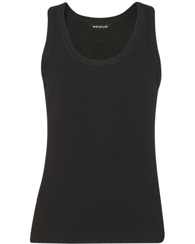 Whistles Women's Ultimate Ribbed Scoop Vest - Black