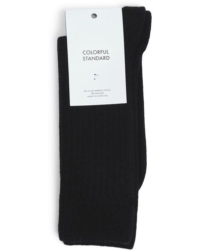 COLORFUL STANDARD Men's Merino Blend Sock - Black