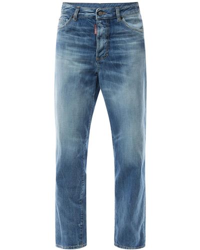 DSquared² Women's Boston High Rise Cropped Jeans - Blue