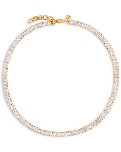 Crystal Haze Jewelry Women's Baguette Necklace - Metallic