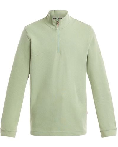 SealSkinz Men's Forncet Long Sleeve Zip Waffle Polo - Green