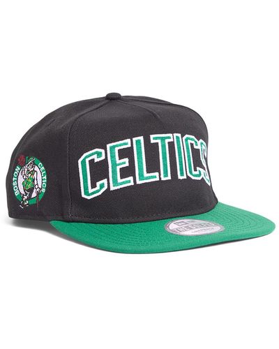 KTZ Men's Boston Celtics Nba Black Golfer Cap - Green