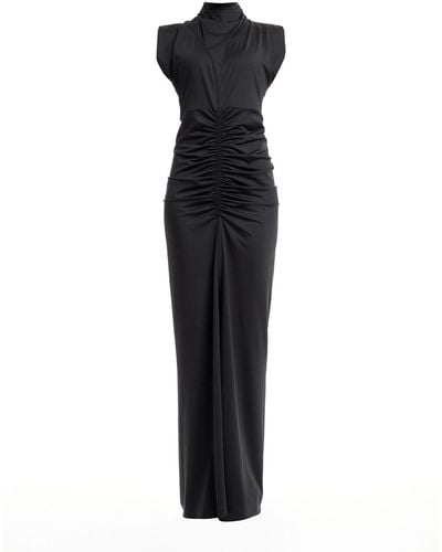 Victoria Beckham Women's Ruched Jersey Gown - Black