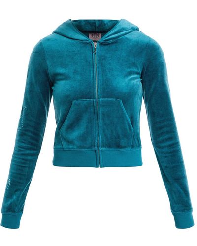 Juicy Couture Women's Heritage Crest Robyn Hoodie - Blue