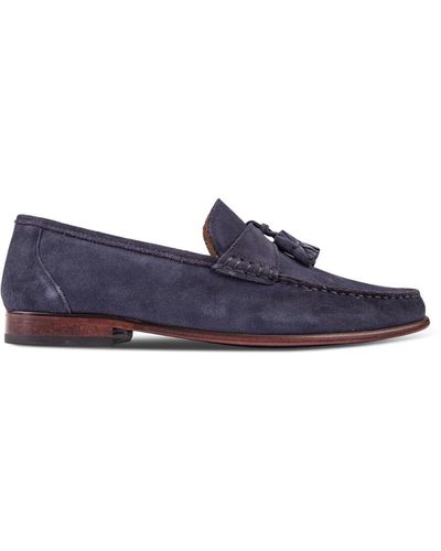 Sole Men's Twin Tassel Loafer Shoes - Blue