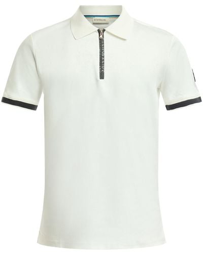 Sandbanks Men's Silicone Zip Polo Shirt - White