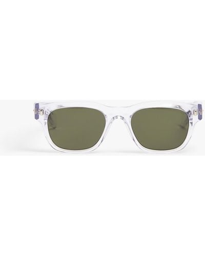Cutler and Gross Women's Square Acetate Sunglasses - Green