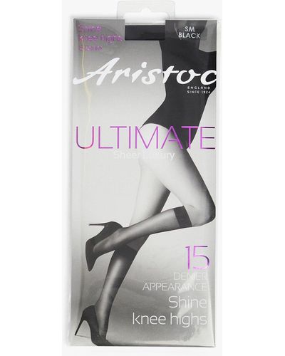 Aristoc Women's Ultimate 15 Denier Shine Knee Highs - Grey