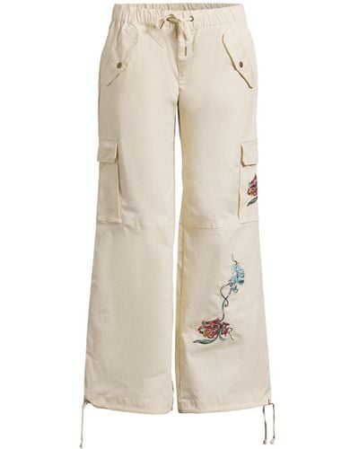 Ed Hardy Women's Mystic Panther Cargo Pant - Natural