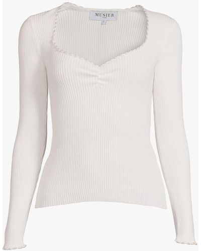 Musier Paris Women's Iconic Mary Top - White