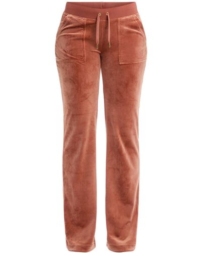 Juicy Couture Women's Gold Del Ray Pocketed Pant Classic Velour - Orange