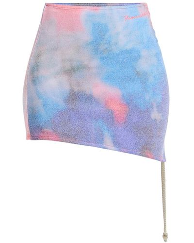 Fiorucci Women's Flower Blur Ruched Skirt - Blue