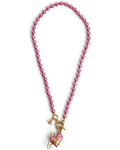 Vivienne Westwood Women's Orietta Pearl Necklace - Pink