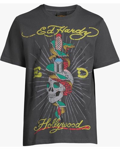 Ed Hardy Men's Hollywood-snake T-shirt - Green