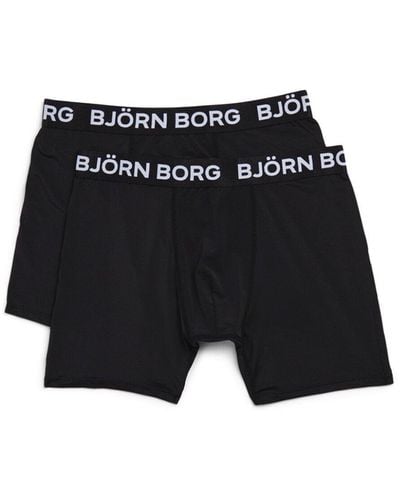 Björn Borg Men's Two Pack Performance Boxers - Black