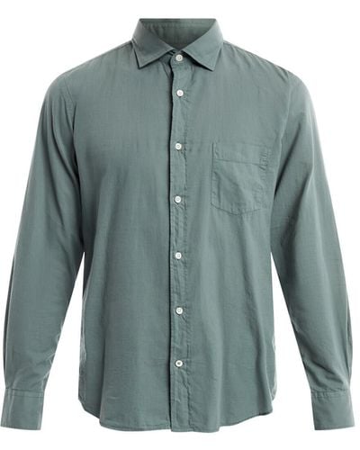 Hartford Men's Voile Fine Cotton Shirt - Blue