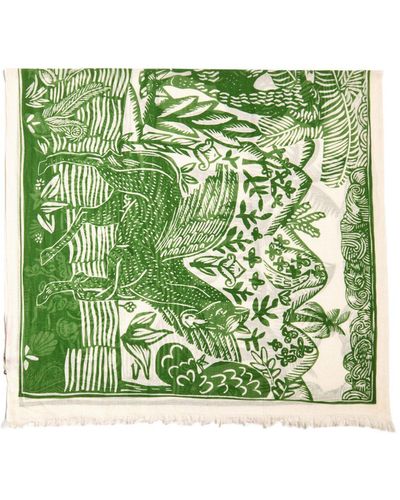 Inoui Edition Women's Dufy Linen Cotton Scarf - Green