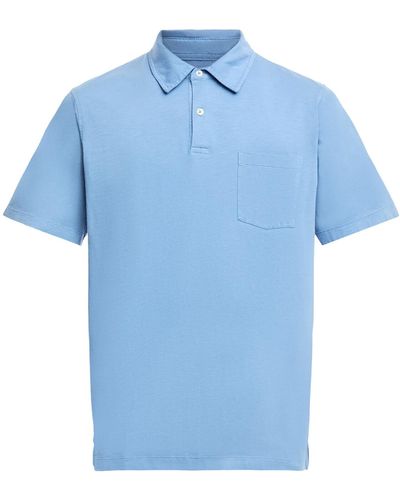 Hartford Men's Slub Jersey Polo T-shirt - Blue