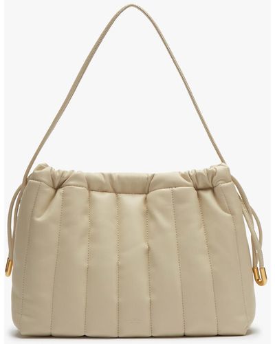 Oroton Lilia Quilted Day Bag - Natural