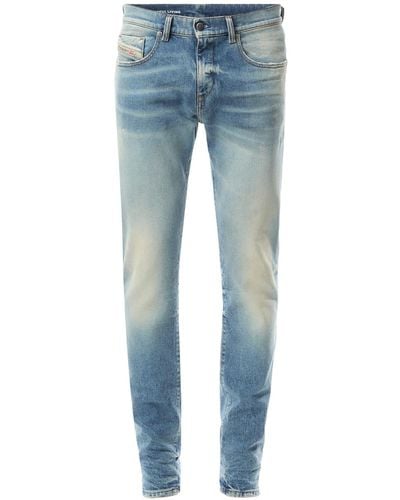 DIESEL Men's 2019 D-strukt Distressed Jeans - Blue