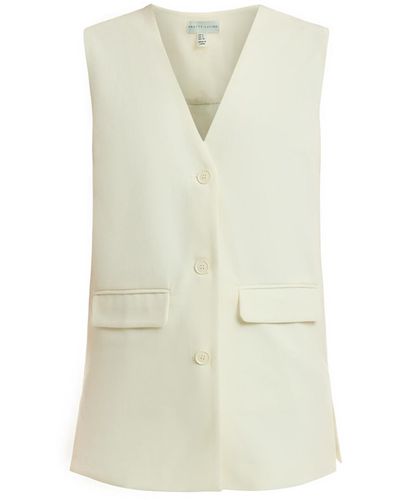 Pretty Lavish Women's Harlee Sleeveless Waistcoat - White