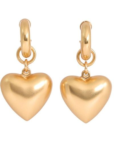 Roxanne Assoulin Women's Heart And Soul Puffy Earrings - Metallic