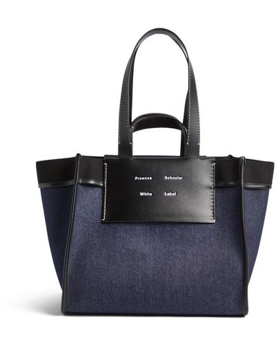 Proenza Schouler Women's Large Morris Denim Tote - Blue