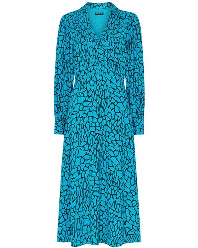 Whistles Women's Terrazzo Print Midi Dress - Blue