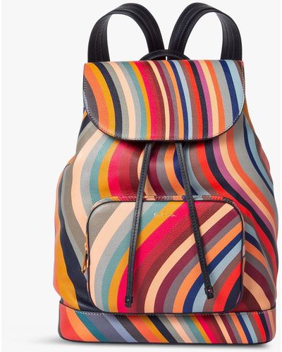 Paul Smith Swirl Leather Backpack - Red