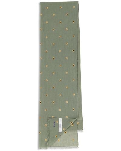 Paul Smith Women's Embroidered Sunflower Scarf - Green