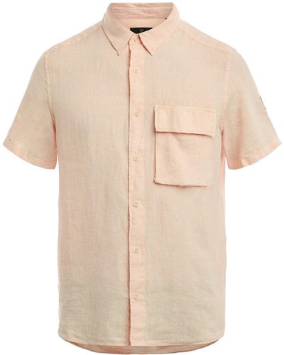 Belstaff Men's Scale Short Sleeve Shirt - Natural
