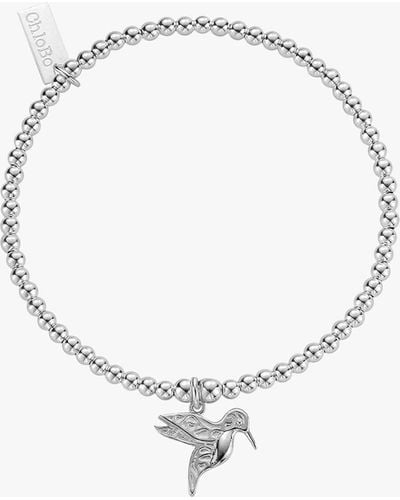 ChloBo Women's Cute Charm Hummingbird - White